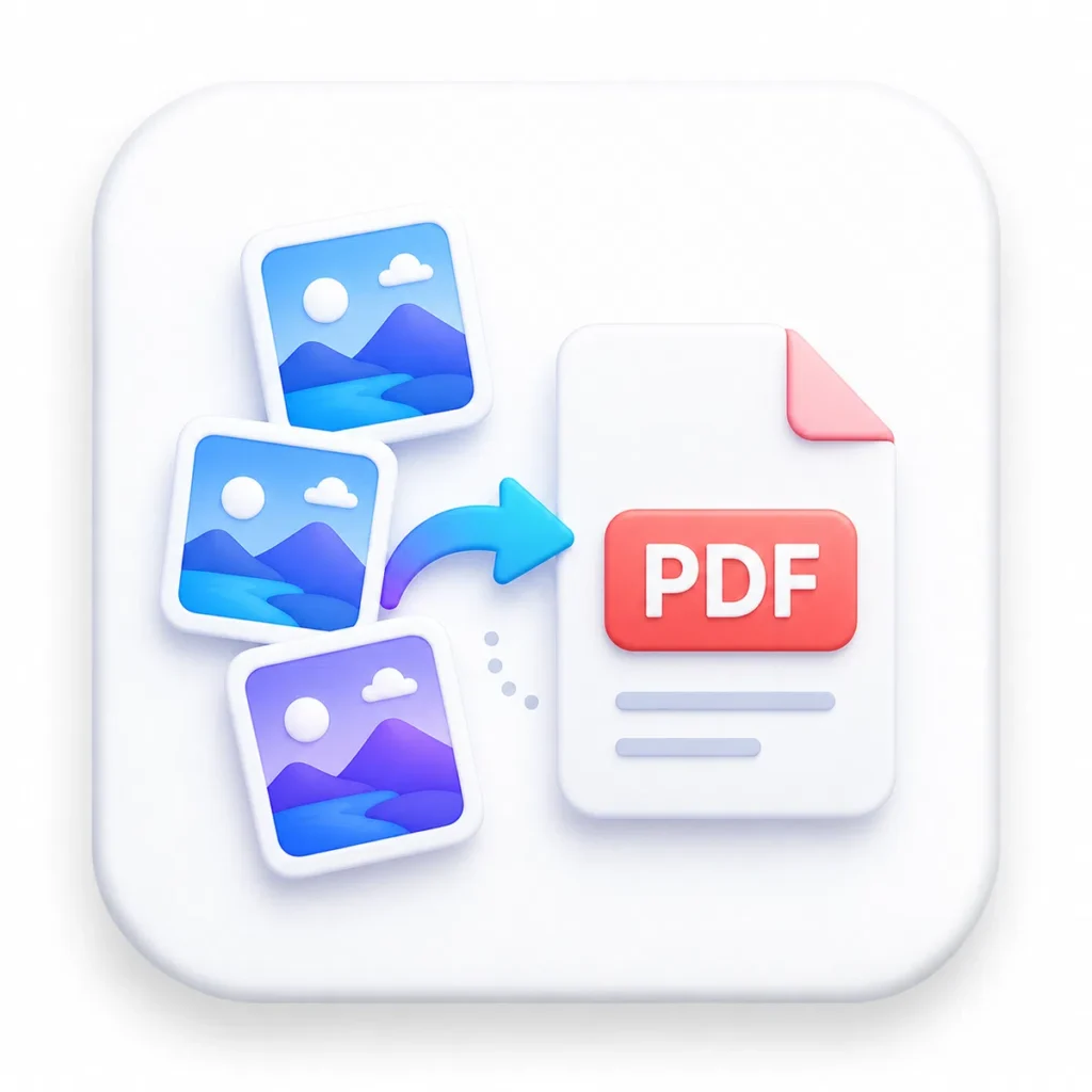 Combining images into one organized PDF file