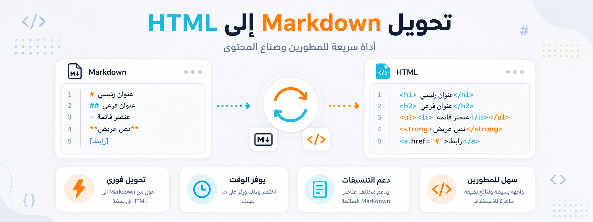 تحويل Markdown إلى HTML