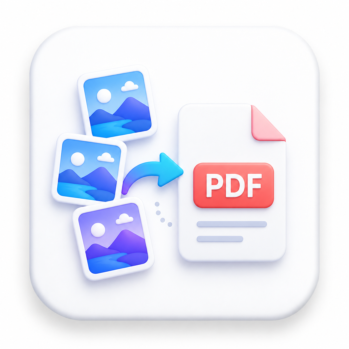 تحويل الصور إلى ملف PDF واحد